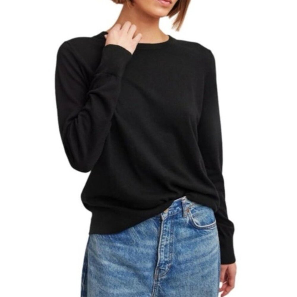 Naadam 100% Cashmere Sweater XL Navy Blue Crewneck Pullover $300 NEW